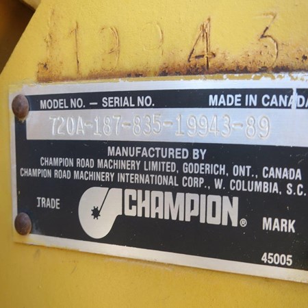 Used Motor Grader Champion 720A - 1989 for sale